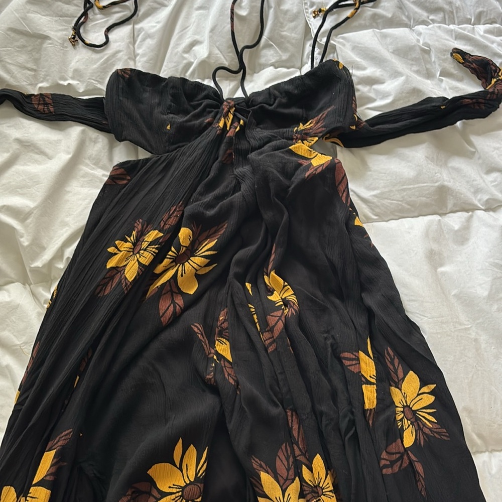 Free People Maxi Flowy Sunflower Dress - Picture 2 of 3